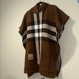 Burberry Brown Check Hooded Cape